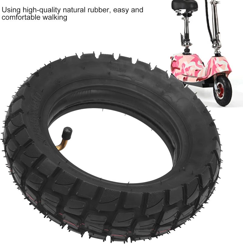 Keenso Rubber Scooter Tires, 10in Electric Scooter Tire with 10x2.5in Inner Tube Inflatable Rubber Tyre Replacement 255x80 Outer Tube - Image 5